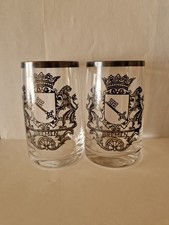2 Kristall Wein,Saft,Wassergläser  mit Silberoverlay Motiv Bremen Wappen
