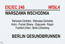 Zuglaufschild EIC 246 WISLA