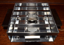 Stövchen Rechaud GRASOLI Edelstahl  2 Teelichter Originalkarton Vintage