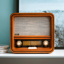 CAMRY CR 1188 Radio mit Holzgehäuse, Retro Radiogerät mit AM/FM, Nostalgier ...