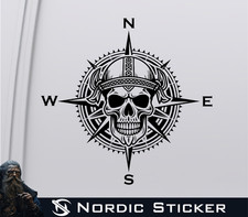 Kompass Aufkleber Wikinger