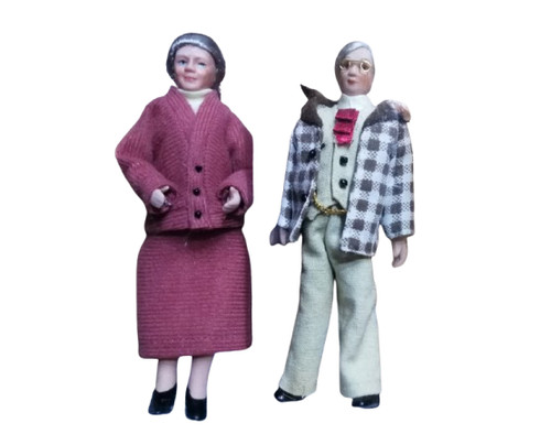 Puppe oma und opa - 1:12,