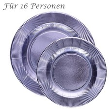 32-teiliges Set Einweggeschirr Lavendel lila für 16 Personen RESTPOSTEN A-894