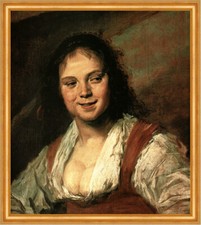 Die Zigeunerin Frans Hals Porträt Freude Frau Lebendigkeit Brust LW H A2 0250