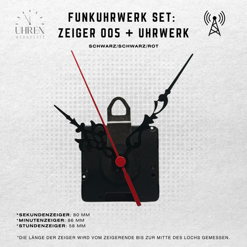 Dcf funkuhrwerk lautlos mit - funkuhrwerk,