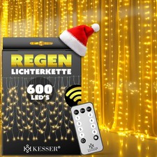 KESSER® LED Lichterkette Regen Eisregen warmweiß kaltweiß Weihnachtsbeleuchtung