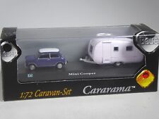 (YG-15) Cararama Mini Cooper Caravan Set in 1:72 in OVP, selten