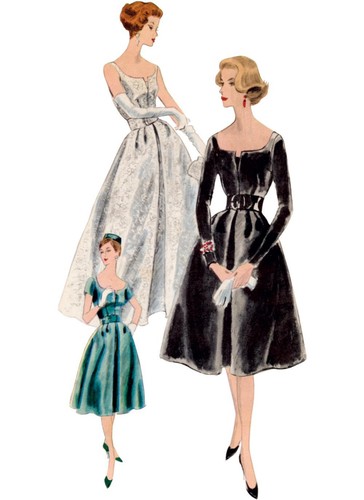 Schnittmuster vintagekleid - schnittmuster,