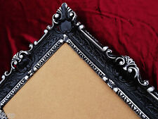 Antike Barock Bilderrahmen in SCHWARZ SILBER 56X46 Fotorahmen 30*40 Bild Rahmen