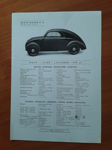 Steyr typ datenblatt 1936 - typ,
