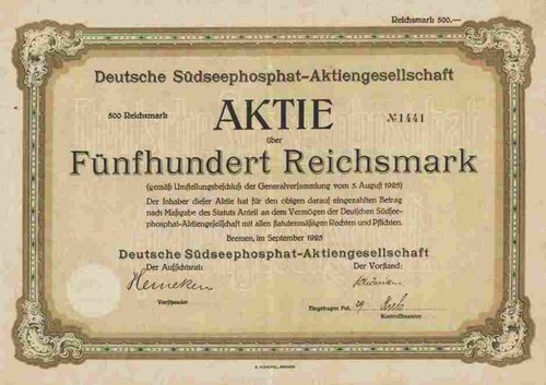 Deutsche südseephosphat 1925 - deutsche,