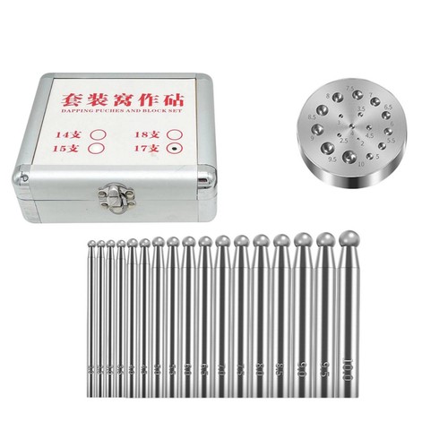 Teiliges dapping punzen set - 17-teiliges,