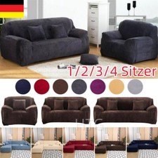 1/2/3/4 Sitzer Plüsch Sofabezug Stretch Sofa Überwurf Sofahusse L Form Ecksofa