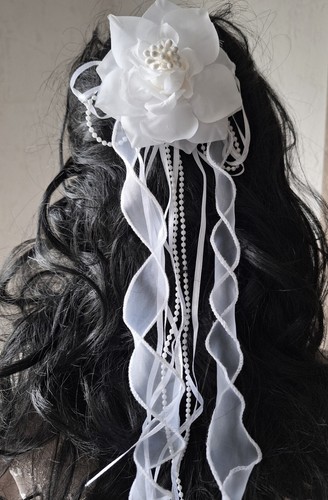 Kopfschmuck haarschmuck weiß - kopfschmuck,