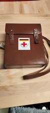 Alte DRK Verbandstasche Sanitäter Leder, ohne Inhalt