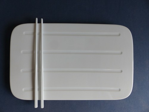Set sushi platte essstäbchen - platte,