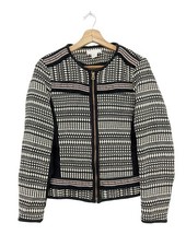 H&M Bolero Damen Jacke Gr. DE 44 schwarz-weiß Casual-Look
