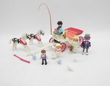 Playmobil Nostalgie Hochzeitskutsche Figuren Pferde - unkomplett
