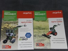 AGRIA 5300e Motormäher, 0100e Motorhacke Prospektblätter von 2025 ( 24320 )