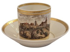 Antike Porzellan Ansichtstasse