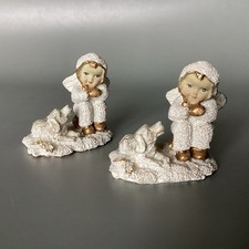 *Snow Babies* Figuren 2 Stück Porzellan Sammler Stück 1980er Miniatur Engelchen