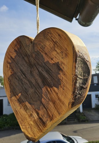 Holz herz deko groß terrasse - ,