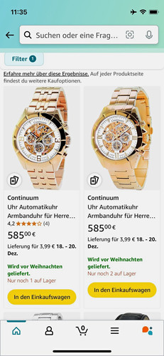 Continuum herren automatikuhr - continuum,