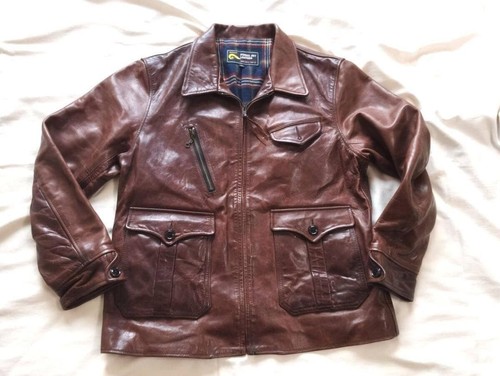 Peneal jet leather horsehide - leather,