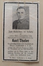 Sterbebild death card - -,