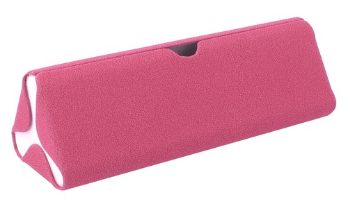 Brillenetui dreieck rot beige - rot,