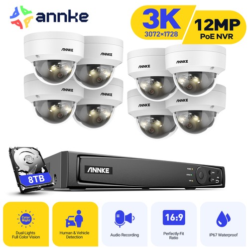 Annke 5mp poe kamera set - 5mp, 12mp