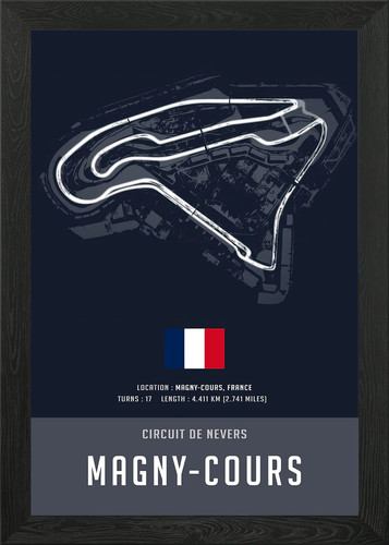 Magny cours gerahmtes - gerahmtes, wandbild