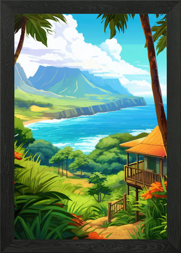 Anime landschaft gerahmtes - anime,