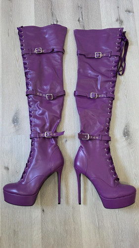 Plateau overknee stiefel - plateau,