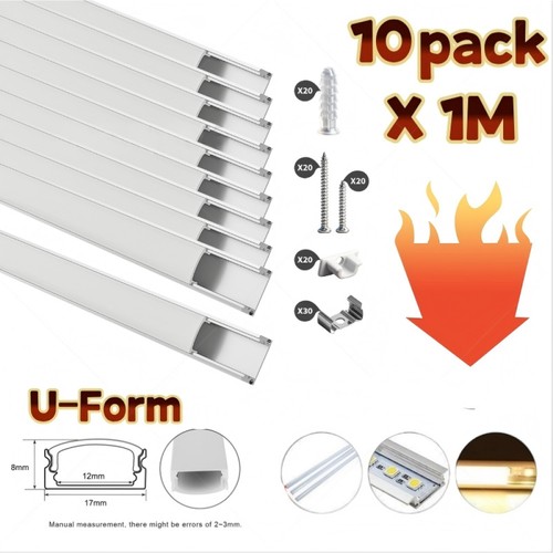 10x led profil aluminium - profil,