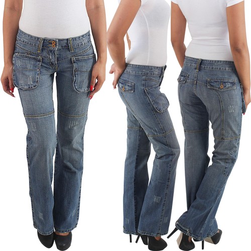 Damen bootcut hose schlaghose - bootcut,