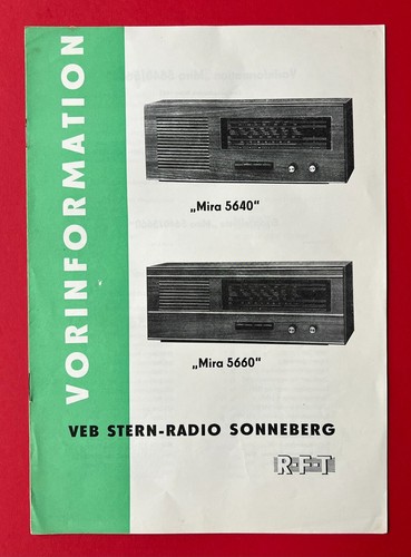 Ddr rft vorinformation veb - ddr,