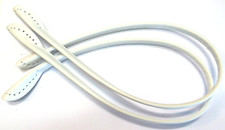 1 Paar Taschengriffe Kunstleder weiß 60 cm Taschen Griff Kunst Leder