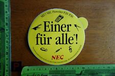 Alter Aufkleber Media Büro Computer Drucker NEC Pinwriter P20 P30 Einer für alle