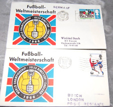 WM 1966 2 WESTDEUTSCHE ERSTTAGSBRIEFE MIT LIVERPOOL & HARROW & WEMBLEY