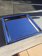 Dekotablett Leonardo 22,5x22,5x1,6 cm Metall in silber Tablett Serviertablett