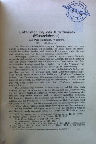 Untersuchung des kraftsinnes - untersuchung,