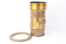 Vintage Messingobjektiv vom Typ Petzval BOUTRAIS 350mm f/4.5 #2554.