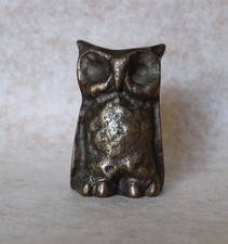 Massive Bronze Figur Eule mid