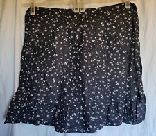 Küchenschürze Schwarz-Weiß 2 Taschen Rüschen Baumwolle