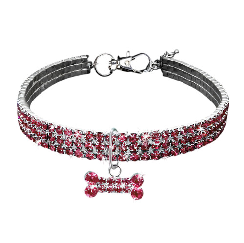 Hundehalsband mit strasssteine - mit,