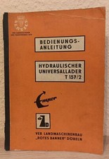 DDR Original Bedienungsanleitung Hydraulischer Universallader T157/2
