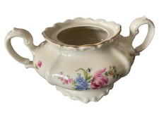 Rosenthal Zuckerdose Pompadour Porzellan Klassisch Weiß Blumenmuster Festlich