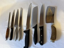 7 versch. Messer 1 Wetzstahl Konvolut aus Nachlass scharf