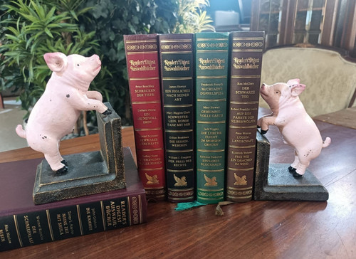 Paar buchstützen schwein - buchstützen,